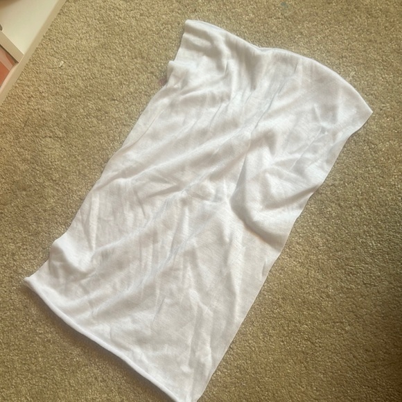 White Soft Fabric Neck Gator